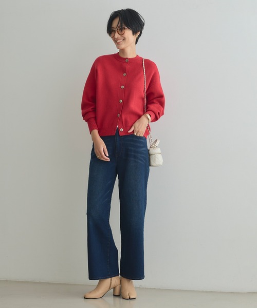 CROSS FUNCTION（クロスファンクション）の「《ストレッチ》エブ楽 裏起毛ワイドストレートパンツ【CROSS FUNCTION/クロスファンクション】（その他パンツ・レディース・ネイビー/ブルー/ブラック/ライトベージュ・S/LL/L/M）」の13枚目の写真