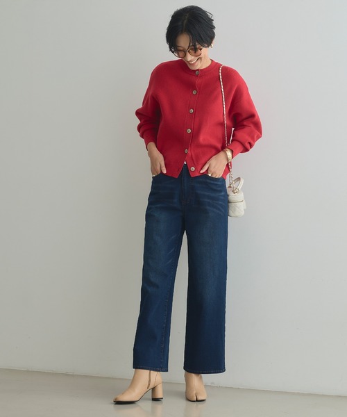 CROSS FUNCTION（クロスファンクション）の「《ストレッチ》エブ楽 裏起毛ワイドストレートパンツ【CROSS FUNCTION/クロスファンクション】（その他パンツ・レディース・ネイビー/ブルー/ブラック/ライトベージュ・S/LL/L/M）」の10枚目の写真