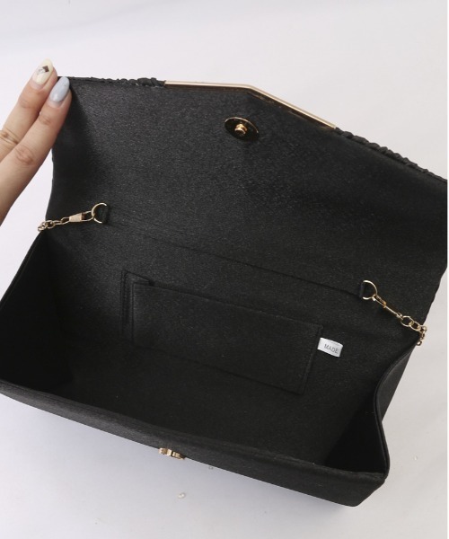 BACKYARD FAMILY(バックヤードファミリー)の「パーティーバッグ クラッチバッグ ミニバッグ bag3026(クラッチバッグ・レディース・ベージュ/シルバー・FREE)」の14枚目の写真