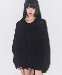 ILLIGO（イリゴ）の「フレールダイヤカーディガンブラック（カーディガン/ボレロ）」