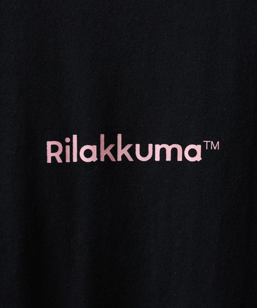 FUNALIVE（ファンアライブ）の「Rilakkuma 天竺クルーネック長袖Ｔシャツ（Tシャツ/カットソー・メンズ・ホワイト/ブラック/ホワイト系1/スモークピンク/ライトグレー・S/M/L）」の14枚目の写真
