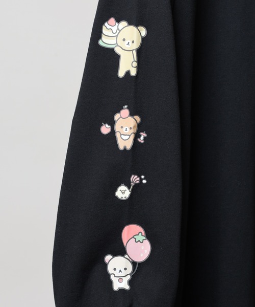FUNALIVE（ファンアライブ）の「Rilakkuma 天竺クルーネック長袖Ｔシャツ（Tシャツ/カットソー・メンズ・ホワイト/ブラック/ホワイト系1/スモークピンク/ライトグレー・S/M/L）」の15枚目の写真