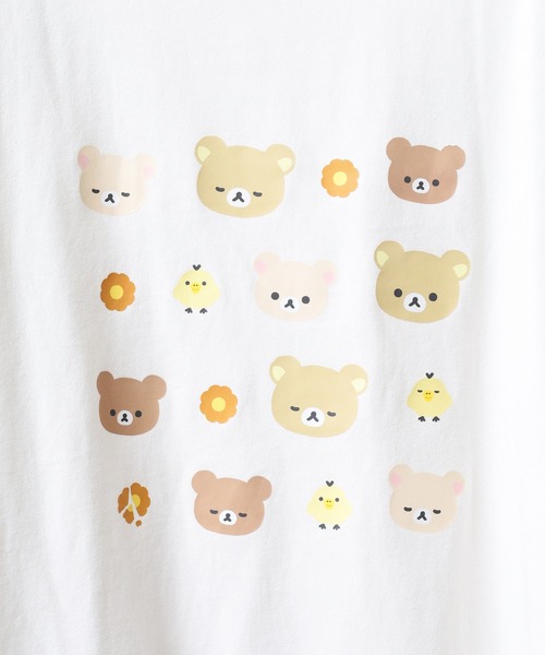 FUNALIVE（ファンアライブ）の「Rilakkuma 天竺クルーネック長袖Ｔシャツ（Tシャツ/カットソー・メンズ・ホワイト/ブラック/ホワイト系1/スモークピンク/ライトグレー・S/M/L）」の9枚目の写真