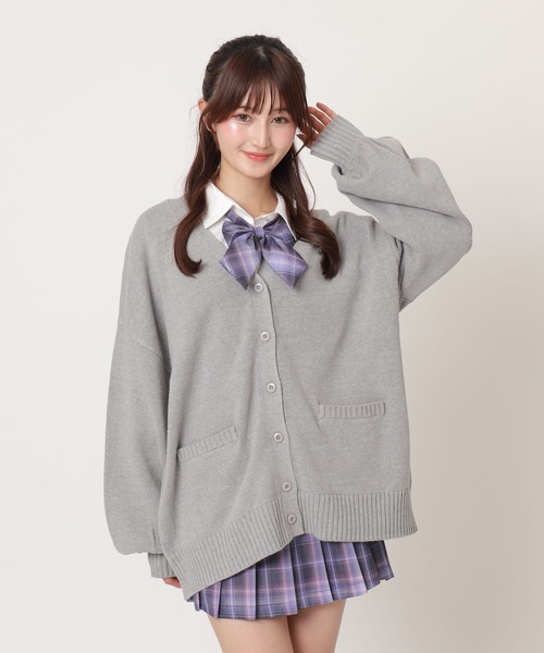 WEGO(ウィゴー)の「WEGO/ニットカーディガン(カーディガン/ボレロ・レディース・ブラック/ベージュ系その他/杢グレー・FREE)」の14枚目の写真