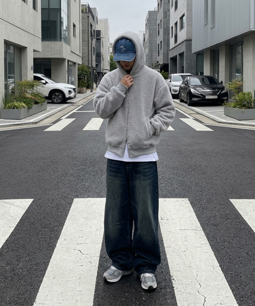AGOD（エージーオーディー）の「リバーシブルヘビーフリースボアフードジップアップ[ヘダーグレー]（パーカー・レディース・その他・SMALL/MEDIUM/LARGE/X-LARGE）」の5枚目の写真
