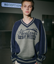 CPGN STUDIO（コンパーニョ）の「Enjoy Cut V-Neck Knit Navy（ニット/セーター・メンズ）」