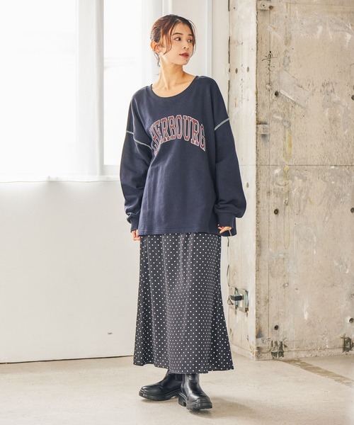 studio CLIP（スタディオクリップ）の「【WEB限定】サテンナロースカート（スカート・レディース・アイボリー/ドット/モカ・FREE）」の9枚目の写真