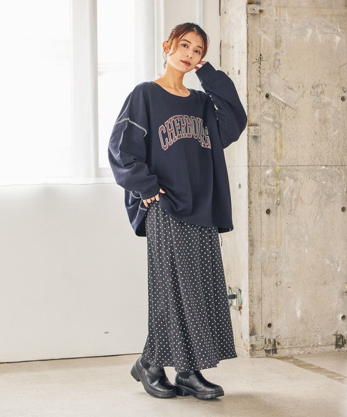 studio CLIP（スタディオクリップ）の「【WEB限定】サテンナロースカート（スカート・レディース・アイボリー/ドット/モカ・FREE）」の10枚目の写真