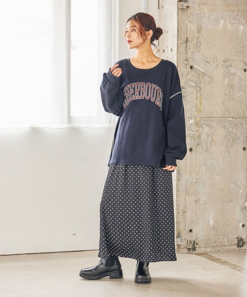 studio CLIP（スタディオクリップ）の「【WEB限定】サテンナロースカート（スカート・レディース・アイボリー/ドット/モカ・FREE）」の12枚目の写真