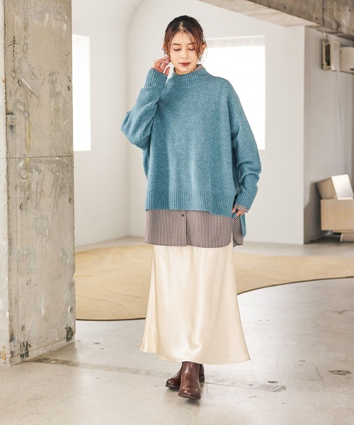 studio CLIP（スタディオクリップ）の「【WEB限定】サテンナロースカート（スカート・レディース・アイボリー/ドット/モカ・FREE）」の17枚目の写真