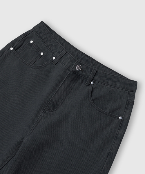 LEMAIN SECOND（リメインセカンド）の「ナチュラルウォッシングワイドデニムパンツ[黒青]（デニムパンツ・レディース・その他・X-LARGE/SMALL/MEDIUM/LARGE）」の5枚目の写真