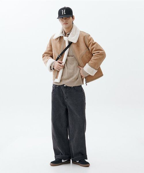 LEMAIN SECOND（リメインセカンド）の「ナチュラルウォッシングワイドデニムパンツ[黒青]（デニムパンツ・レディース・その他・X-LARGE/SMALL/MEDIUM/LARGE）」の4枚目の写真