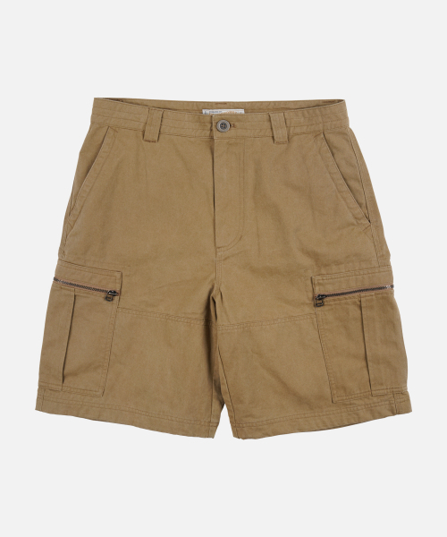 FRIZMWORKS(フリズムワークス)の「WASHED COTTON ZIP CARGO SHORTS _ BEIGE(その他パンツ・メンズ・その他・LARGE/SMALL/MEDIUM)」の1枚目の写真
