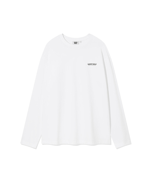 Wacky WiLLy(ワッキーウィリー)の「タイポベーシックロングスリーブ(2色)(Tシャツ/カットソー・レディース・ホワイト/ブラック・SMALL/MEDIUM/LARGE/X-LARGE)」の2枚目の写真