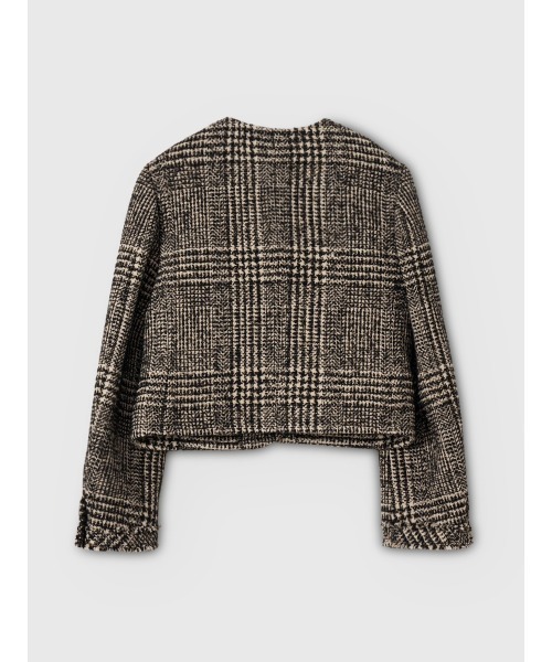 EIMY ISTOIRE（エイミーイストワール）の「ツイードノーカラージャケット（ノーカラージャケット・レディース・チェック/ブラック・36/38）」の22枚目の写真