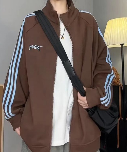 SallyLunn（サリーラン）の「サイドラインロゴジャージ（ジャージ・レディース・ブラック/ネイビー/ブラウン・MEDIUM/LARGE）」の2枚目の写真