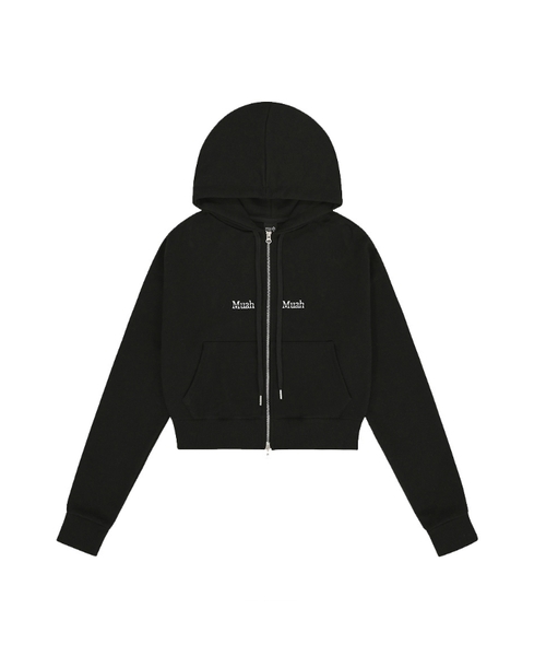 muahmuah（ムーアムーア）の「[SET] レギュラーフィットフードジップアップパンツセットアップ [9色]（パーカー・レディース・ライトグレー/ブラック/ネイビー/グレー/ピンク/クリーム/ブラック系その他/グレー系その他/チャコール/ネイビー系/オートミール/ホワイト・FREE）」の4枚目の写真