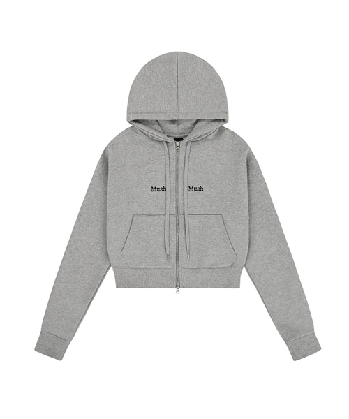 muahmuah（ムーアムーア）の「[SET] レギュラーフィットフードジップアップパンツセットアップ [9色]（パーカー・レディース・ライトグレー/ブラック/ネイビー/グレー/ピンク/クリーム/ブラック系その他/グレー系その他/チャコール/ネイビー系/オートミール/ホワイト・FREE）」の6枚目の写真