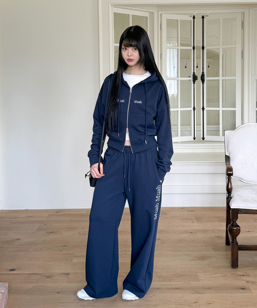 muahmuah（ムーアムーア）の「[SET] レギュラーフィットフードジップアップパンツセットアップ [9色]（パーカー・レディース・ライトグレー/ブラック/ネイビー/グレー/ピンク/クリーム/ブラック系その他/グレー系その他/チャコール/ネイビー系/オートミール/ホワイト・FREE）」の17枚目の写真