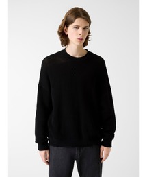 GUESS JEANS Long Sleeves Crew Neck Textured Sweater ニット セーター