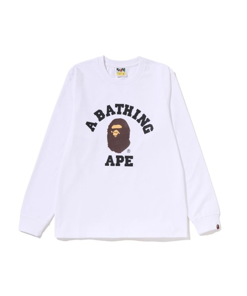 A BATHING APE（アベイシングエイプ）の「COLLEGE LS TEE（Tシャツ/カットソー・レディース・ブラック/ホワイト/ピンク/グリーン・SMALL/XX-SMALL/MEDIUM/X-SMALL）」の2枚目の写真