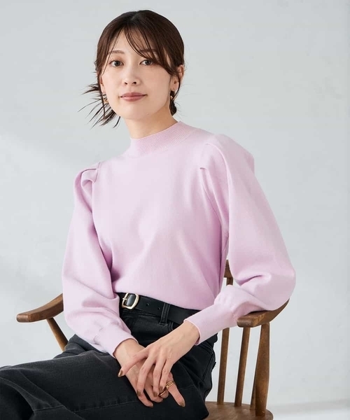 プチハイネックショルダータックニット（ニット/セーター）｜a.v.v