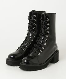 Per sist ence/パーシエンス フェイクレザー10ホールブーツ