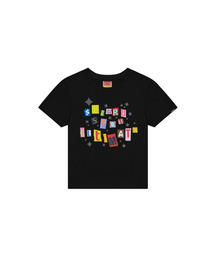 SAFARISPOT（サファリスポット）の「1/2ステッカーパックT（ブラック）（Tシャツ/カットソー）」