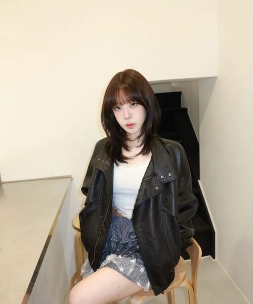 LADY VOLUME(レディーボリューム)の「9213 ウォッシングレザージャケット (ブラック)(ライダースジャケット・レディース・その他・FREE)」の17枚目の写真