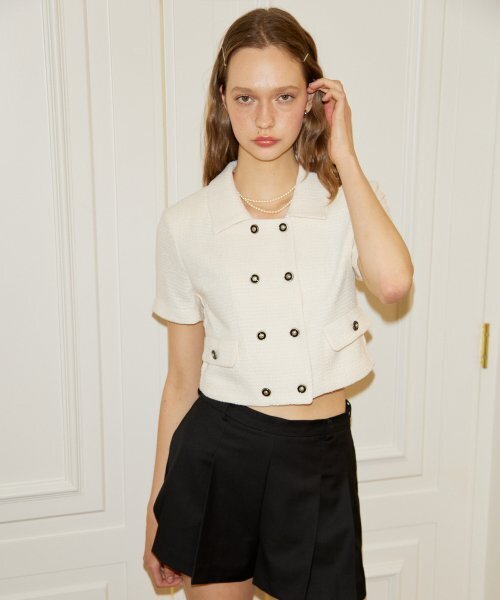 SALON DE YOHN（サロンドヨーン）の「Double Button Crop Jacket_ Ivory（その他アウター・レディース・その他・SMALL/MEDIUM）」の2枚目の写真