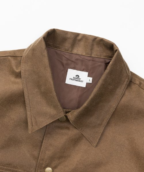 SUNDAY FRUIT MARKET(サンデーフルーツマーケット)の「COSMIC FAUX LEATHER JACKET BROWN(ライダースジャケット・メンズ・その他・MEDIUM/LARGE)」の4枚目の写真