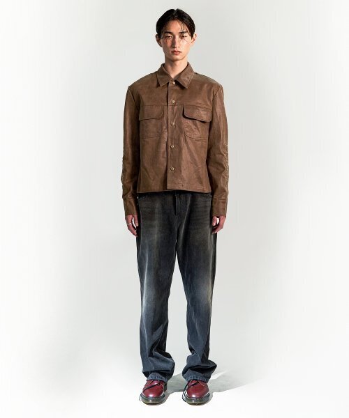 SUNDAY FRUIT MARKET(サンデーフルーツマーケット)の「COSMIC FAUX LEATHER JACKET BROWN(ライダースジャケット・メンズ・その他・MEDIUM/LARGE)」の8枚目の写真