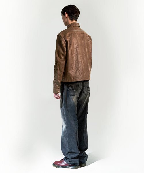 SUNDAY FRUIT MARKET(サンデーフルーツマーケット)の「COSMIC FAUX LEATHER JACKET BROWN(ライダースジャケット・メンズ・その他・MEDIUM/LARGE)」の9枚目の写真