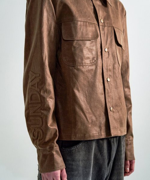 SUNDAY FRUIT MARKET(サンデーフルーツマーケット)の「COSMIC FAUX LEATHER JACKET BROWN(ライダースジャケット・メンズ・その他・MEDIUM/LARGE)」の10枚目の写真