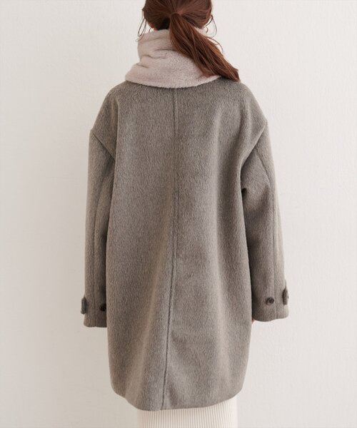 natural couture（ナチュラルクチュール）の「ティペット付きコート（その他アウター・レディース・チャコールグレー/ベージュ・FREE）」の13枚目の写真