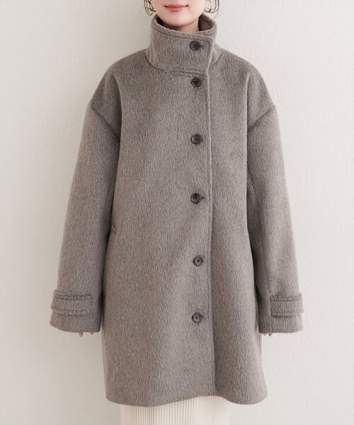 natural couture（ナチュラルクチュール）の「ティペット付きコート（その他アウター・レディース・チャコールグレー/ベージュ・FREE）」の18枚目の写真