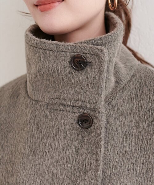 natural couture（ナチュラルクチュール）の「ティペット付きコート（その他アウター・レディース・チャコールグレー/ベージュ・FREE）」の21枚目の写真