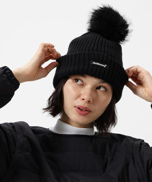 JACK BUNNY フレアスカート&ポーチ&ニット帽セット Jack Bunny!!（ジャックバニー）の「【Jack Bunny!!】うさみみニット