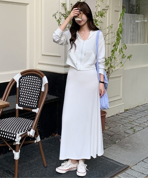 セール】【26年春夏新作】【セットアップ】クロップドショート丈ジップ