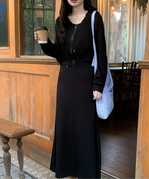 セール】【26年春夏新作】【セットアップ】クロップドショート丈ジップ