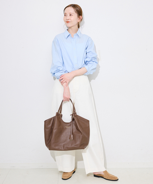 SLOBE IENA(スローブイエナ)の「《WEB限定/追加5》ANTONELLO MASI SLOBE別注 レザートートバッグ(トートバッグ・レディース・チョコ/ブラック・FREE)」の14枚目の写真