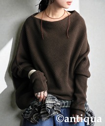 変形リブ ニット