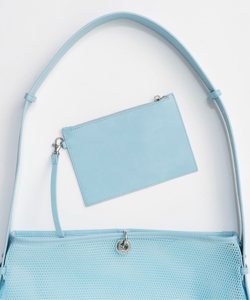 MAISON SPECIAL(メゾンスペシャル)の「Square Tote Bag/スクエアメッシュトートバッグ(トートバッグ・レディース・ブルー/ブラック・FREE)」の9枚目の写真