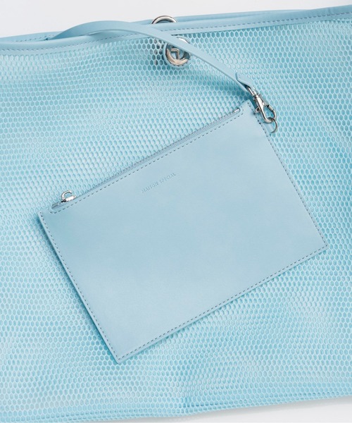 MAISON SPECIAL(メゾンスペシャル)の「Square Tote Bag/スクエアメッシュトートバッグ(トートバッグ・レディース・ブルー/ブラック・FREE)」の12枚目の写真