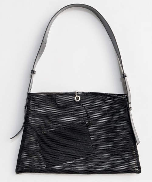MAISON SPECIAL(メゾンスペシャル)の「Square Tote Bag/スクエアメッシュトートバッグ(トートバッグ・レディース・ブルー/ブラック・FREE)」の3枚目の写真