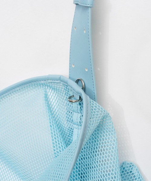 MAISON SPECIAL(メゾンスペシャル)の「Square Tote Bag/スクエアメッシュトートバッグ(トートバッグ・レディース・ブルー/ブラック・FREE)」の14枚目の写真
