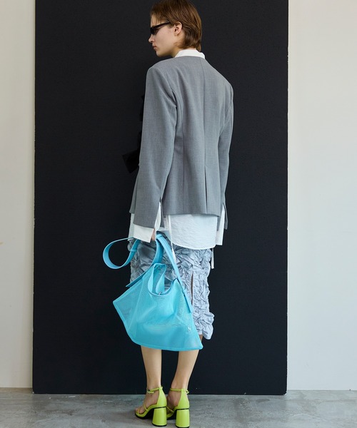 MAISON SPECIAL(メゾンスペシャル)の「Square Tote Bag/スクエアメッシュトートバッグ(トートバッグ・レディース・ブルー/ブラック・FREE)」の15枚目の写真