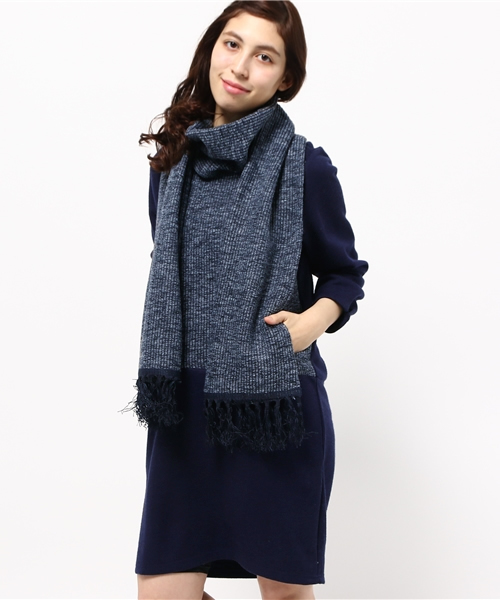 Gray Magic グレイマジック の E起毛 Eストライプジャカードストール付ワンピース ワンピース Wear