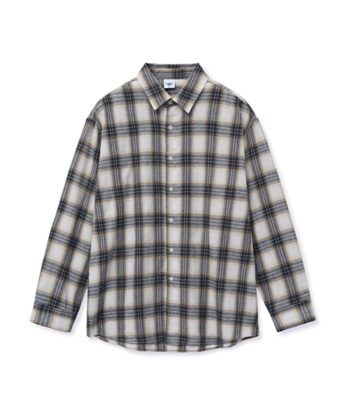 STENDS（ステンズ）の「[M~4XL] オールデイベーシックチェックシャツ_ST-06 (アイボリー)（シャツ/ブラウス・メンズ・その他・MEDIUM/LARGE/XX-LARGE/XXXX-LARGE）」の9枚目の写真