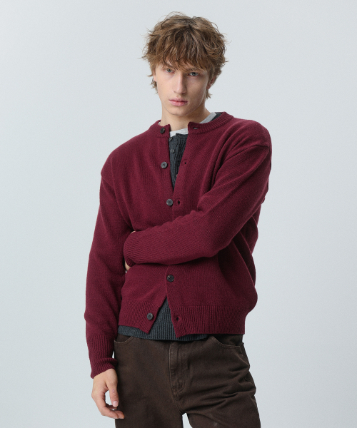 FLAWSROOM(フローズルーム)の「Nights Crop Knit Cardigan WINE(カーディガン/ボレロ・レディース・その他・MEDIUM/LARGE)」の1枚目の写真